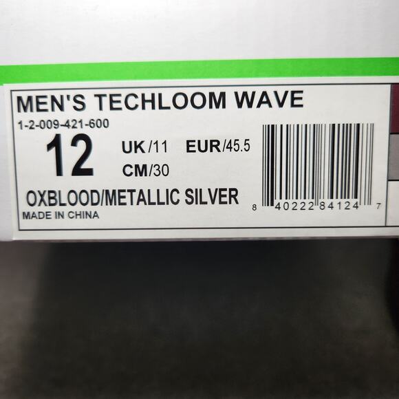 Athletic Propulsion Labs Men's Techloom Wave US Size 12 Oxblood/Metallic Silver - Picture 9 of 10